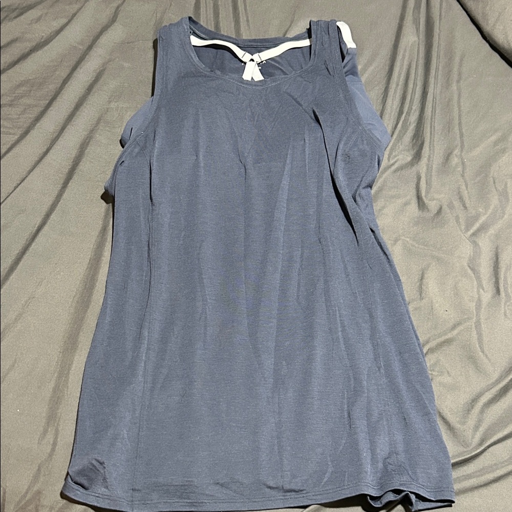 Athleta Women's Blue Tank Top with removable sports bra